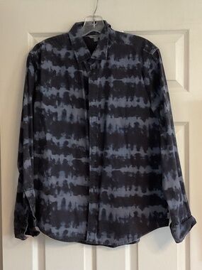 ⭐️Mexx Men’s Blue/Black Button Up Shirt Long Sleeve - size M